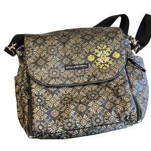 Petunia Pickle Bottom Brown Embroidered Backpack Crossbody Diaper Bag Baby
